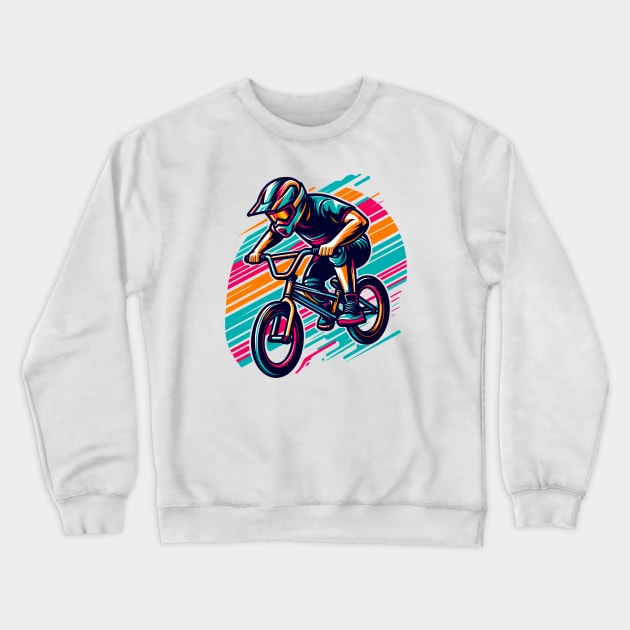 BMX Crewneck Sweatshirt by Vehicles-Art